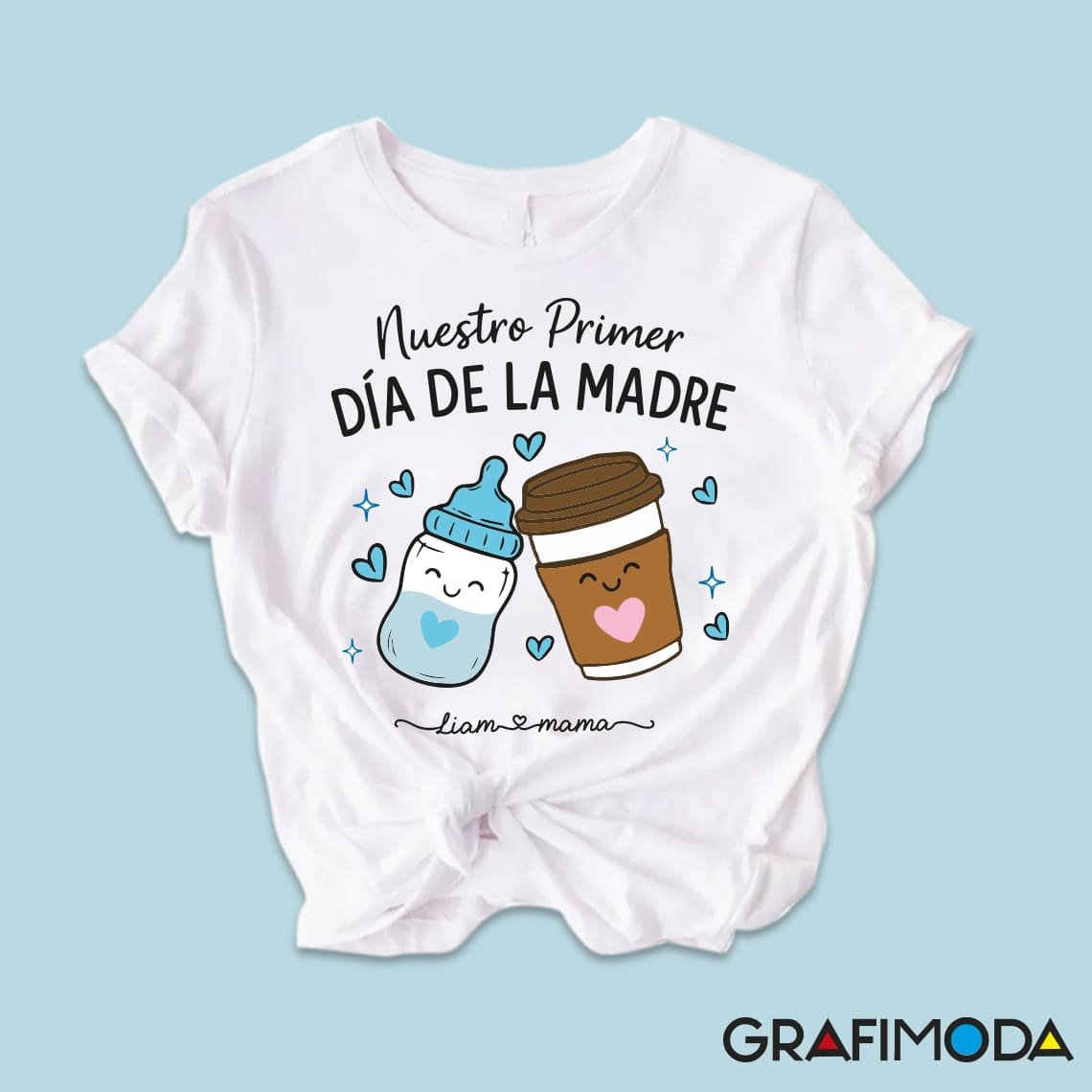 Camiseta personalizada Nuestro primer día de la madre - Image 2