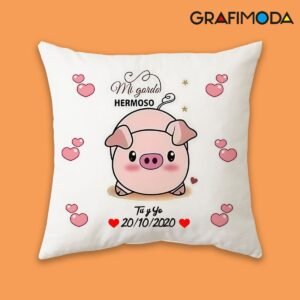 Cojin Cerdito love personalizado