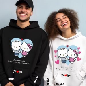 Hoodies personalizados para parejas Hello Kitty