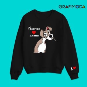 Sudadera personalizada La dama y el vagabundo para caballero