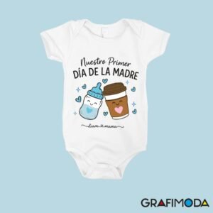 Body de bebé personalizado Nuestro primer día de la Madre