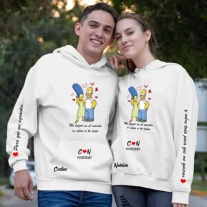 hoodies personalizados para parejas simpson