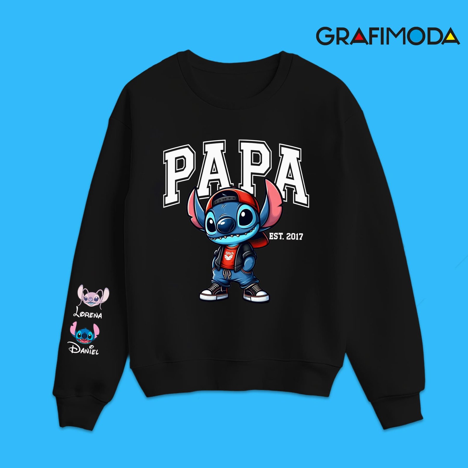 Sudadera personalizada Stitch para Papá