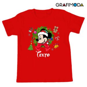 Camiseta navideña personalizada Mickey
