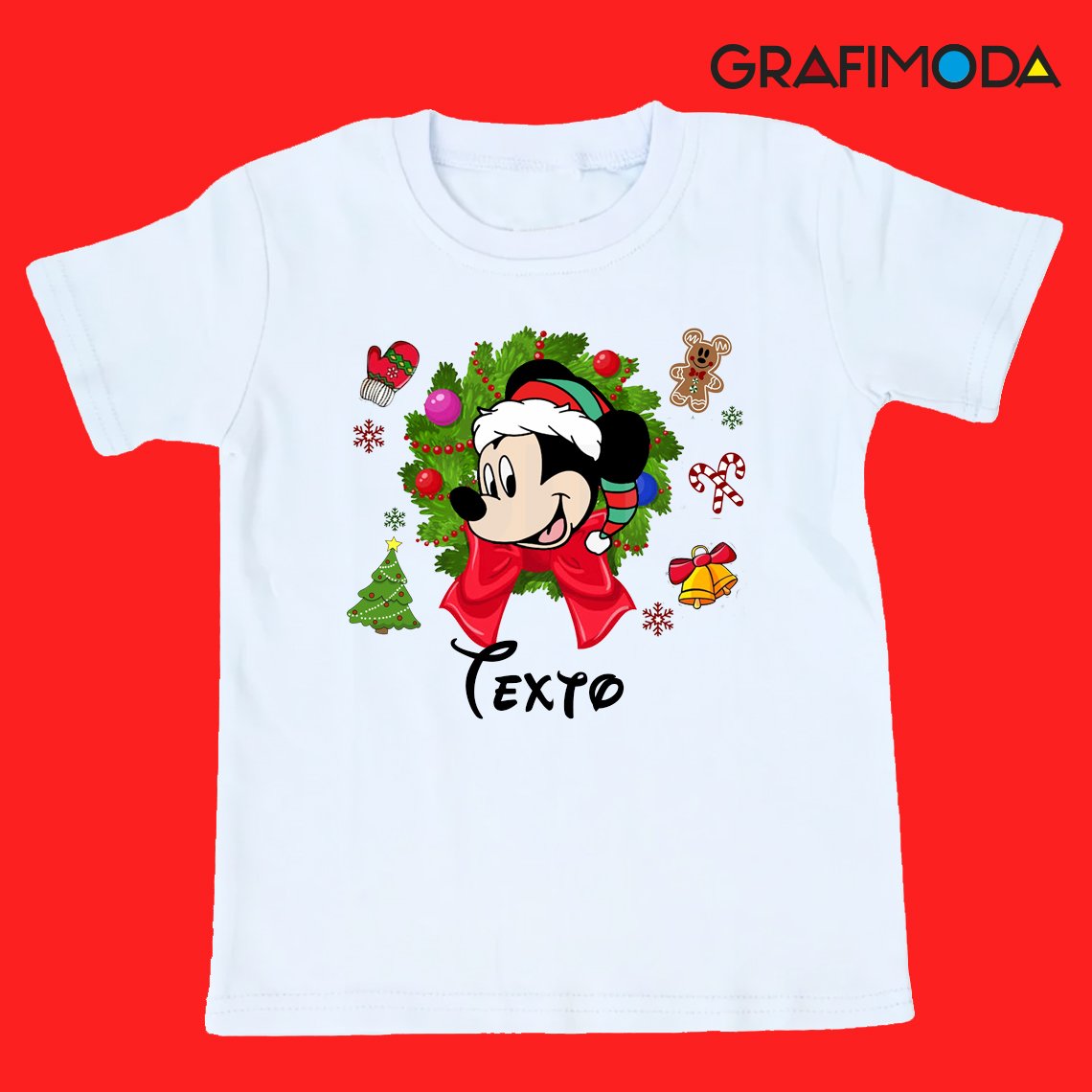 Camiseta navideña personalizada Mickey - Image 3