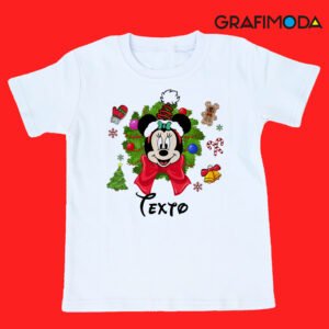 Camiseta navideña personalizada Minnie
