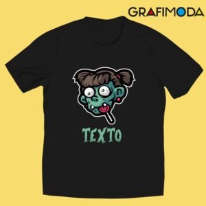 Camiseta Niña Zombie personalizable