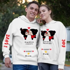 Hoodies personalizados para parejas Pucca y Garu